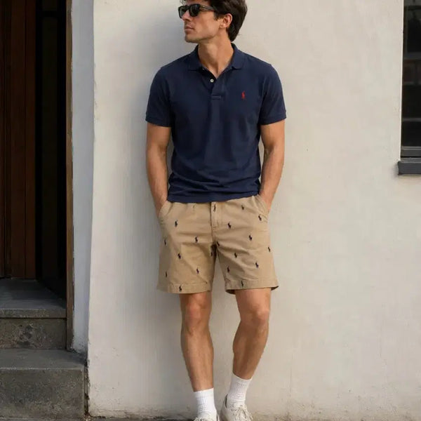 [BUNJANG] Polo Ralph Lauren Beige Pony Embroidery Shorts / 폴로 랄프로렌 베이지 포니자수 반바지