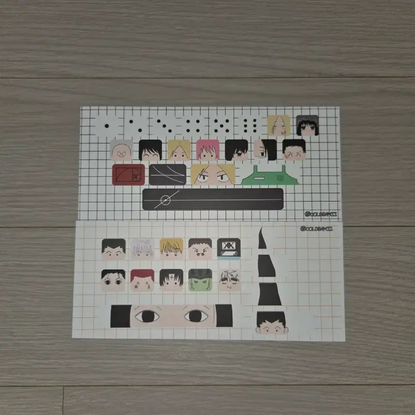 [BUNJANG] Hunter x Hunter & Sakamoto Days Removable Keyboard Sticker Bundle Set / (일괄)헌터헌터 사카모토데이즈 리무버블 키보드 스티커