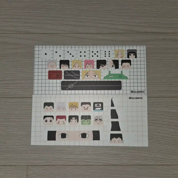 [BUNJANG] Hunter x Hunter & Sakamoto Days Removable Keyboard Sticker Bundle Set / (일괄)헌터헌터 사카모토데이즈 리무버블 키보드 스티커