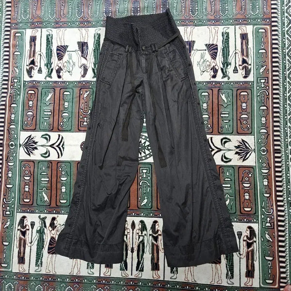 [BUNJANG] Calvin Klein 00s Y2k Khaki Belted Wide Pants / 켈빈클라인 00's Y2k 카키 펑키 벨티드 와이드 팬츠 P0 size