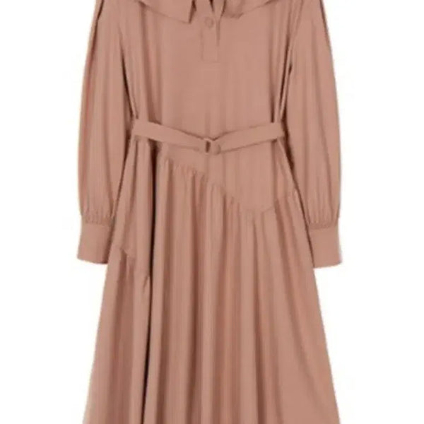 [BUNJANG] Olive des Olive Beige Long Dress with Large Collar / 올리브데 올리브 원피스