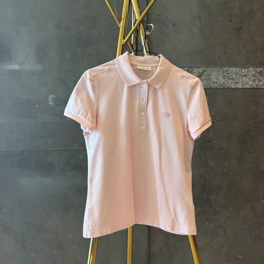 [BUNJANG] Lacoste Short Sleeve T-Shirt Baby Pink Size 38 / [정품] 라코스테 반팔티