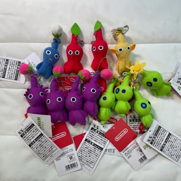 [BUNJANG] Nintendo Pikmin Plush Keychain (Red/Blue/Yellow/Green/Purple) / 닌텐도 피크민 인형 키링 빨강/파랑/노랑/연두/보라 뚱땡이