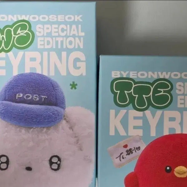 [BUNJANG] Byeon Woo Seok "Lovely Seok" Plush Doll Keychain Bundle Set (Sealed) / 변우석) 미개봉 인형 키링