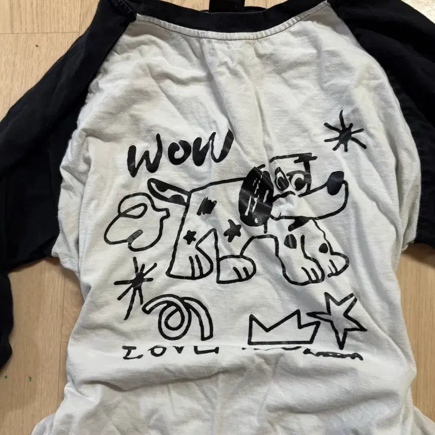[BUNJANG] Long Sleeve T-Shirt with Puppy Print / 알리에서 산 상의