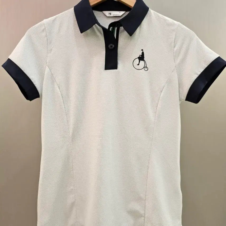 [BUNJANG] Beanpole Golf Women's Colorblock Collar Short-Sleeve T-Shirt / [90/S] 빈폴골프 여성 배색 카라 반팔 티셔츠 (정품)