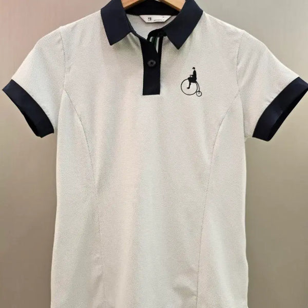 [BUNJANG] Beanpole Golf Women's Colorblock Collar Short-Sleeve T-Shirt / [90/S] 빈폴골프 여성 배색 카라 반팔 티셔츠 (정품)