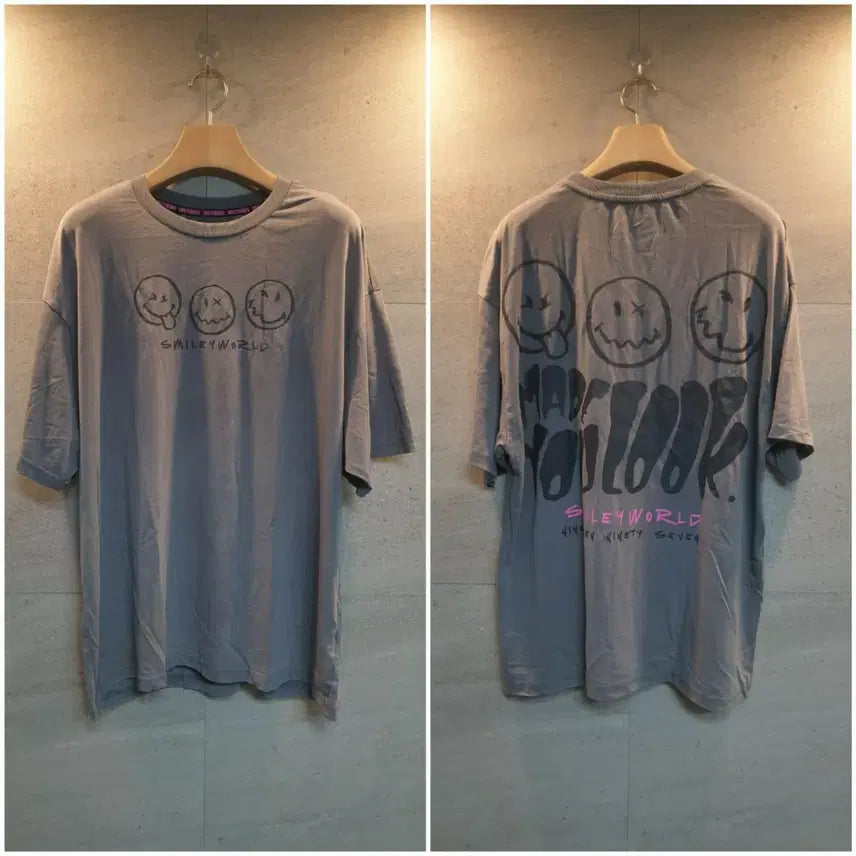 [BUNJANG] SMILEY WORLD Graphic T-Shirt / SMILEY WORLD 그래픽 티셔츠.