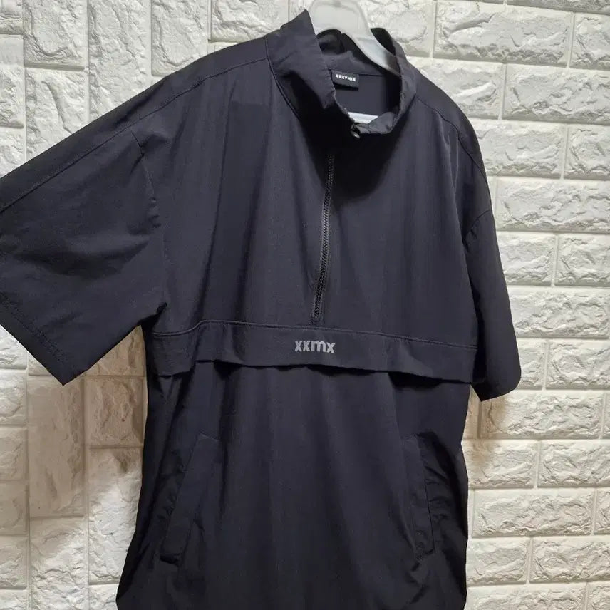 [BUNJANG] Xexymix Short Sleeve Anorak Windbreaker Black M / 젝시믹스 반팔 아노락 바람막이 검정M