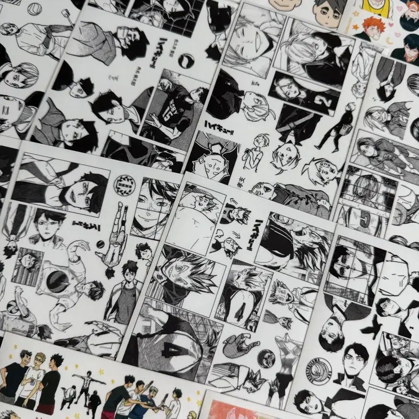 [BUNJANG] Haikyuu!! Anime Stickers (46 pcs) & Memo Pads (2 types) / 하이큐 애니인스 46장 판매