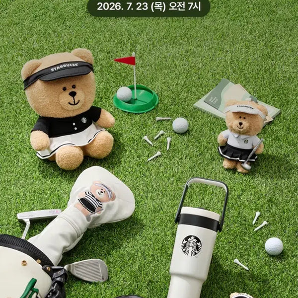 [BUNJANG] Starbucks Golf Bearista Ball Pouch & Keychain Set / 스타벅스 골프 볼파우치 판매