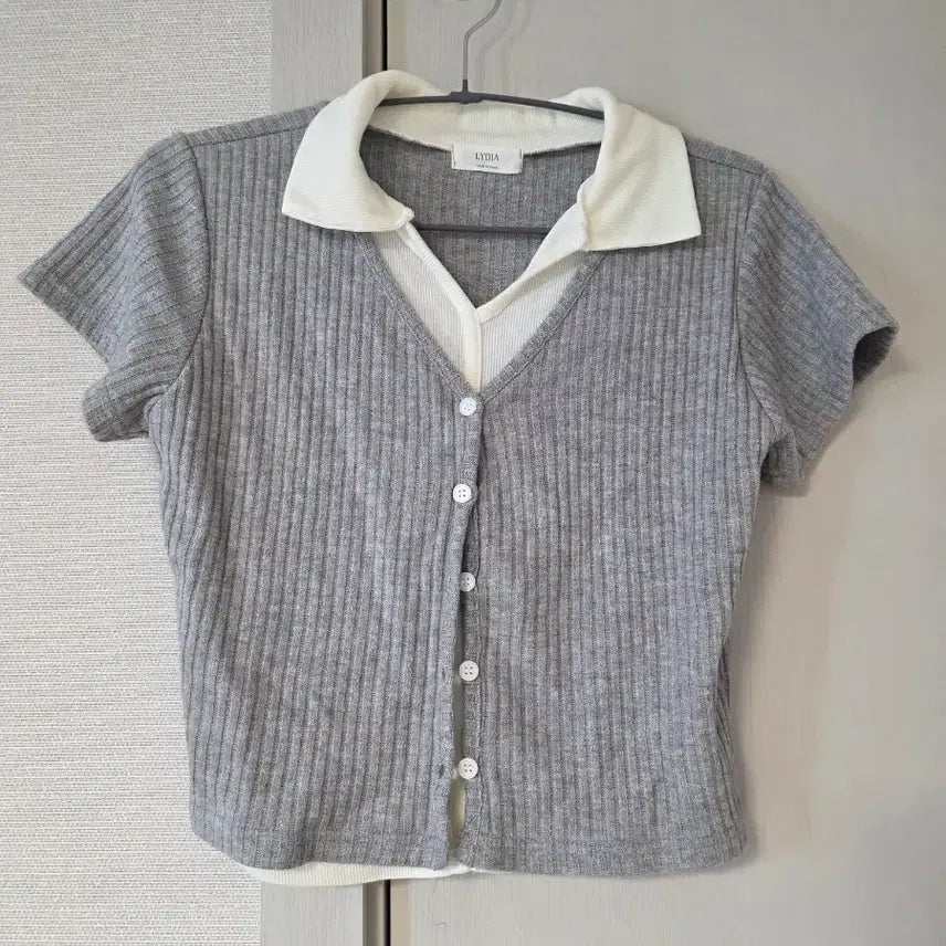 [BUNJANG] Short Sleeve Knit Top (Free Size) / 일체형 반팔 니트 판매 (free 사이즈)
