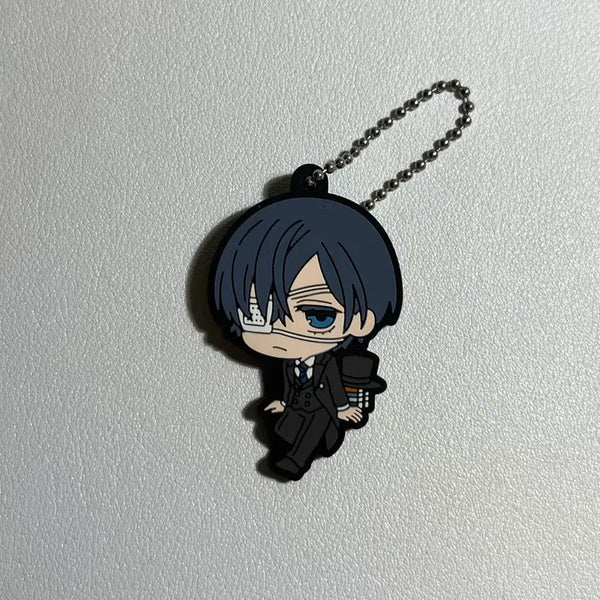 [BUNJANG] Black Butler Rubber Strap Set - Ciel & Sebastian / 흑집사 러버스트랩 2개 일괄 시엘 세바스찬