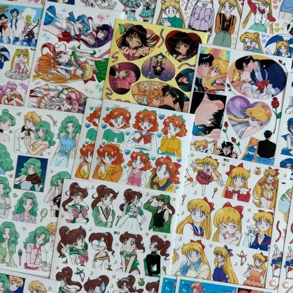 [BUNJANG] Sailor Moon Anime Stickers (80 pcs) and Memo Pads (4 types) / 세일러문 애니인스 80장 판매