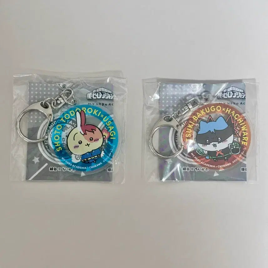[BUNJANG] My Hero Academia x Chiikawa Collaboration Keychain Bundle Set (Usagi, Hachiwara, Todoroki, Bakugo) / 일괄) 나히아 치이카와 콜라보 키링 우사기 하치와레 토도로키 바쿠고 나의히어로아카데미아 미개봉