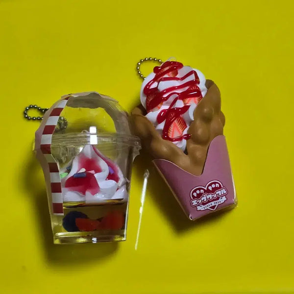[BUNJANG] Strawberry Dessert Strawberry Crepe Gacha Keyring Bundle Set / 딸기디저트 시크릿 딸기크레페 가챠 키링 일괄
