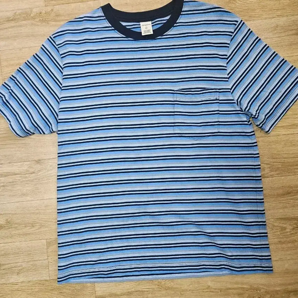 [BUNJANG] Khakis Border Long-Sleeve T-Shirt / 카키스 보더 티셔츠