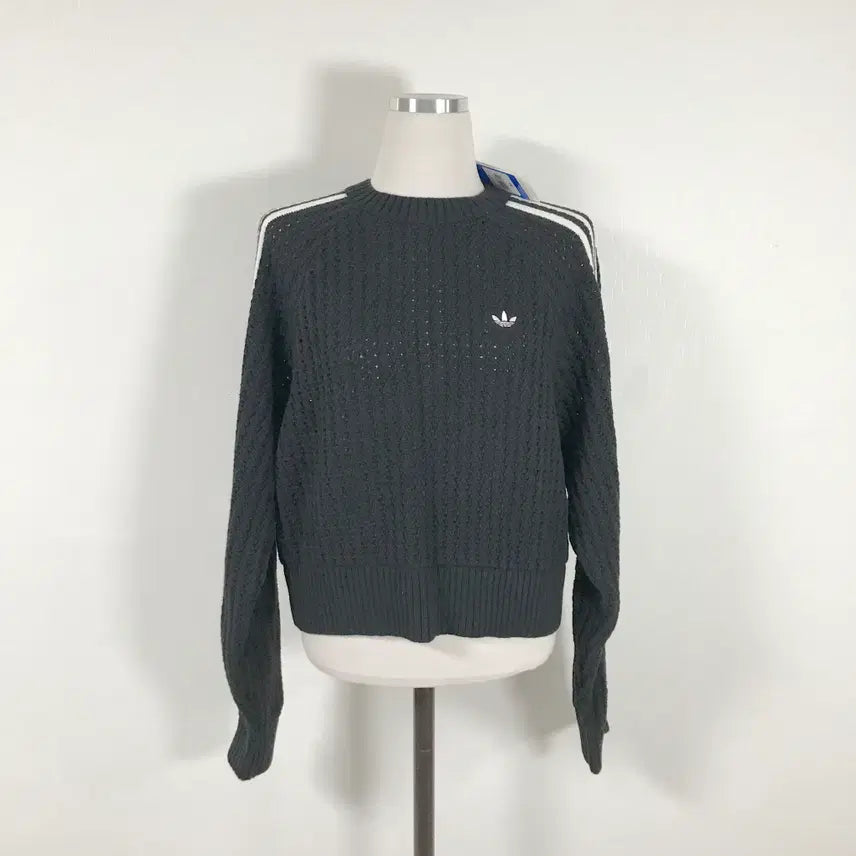 [BUNJANG] Adidas Firebird Cropped Knit Sweater M / 아디다스 택새상품 여성크롭니트M호호상점