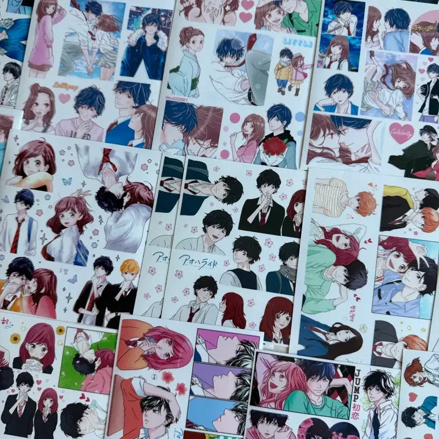 [BUNJANG] Aoharaido Anime Stickers (49 pcs) / 아오하라이드 애니인스 49장 판매