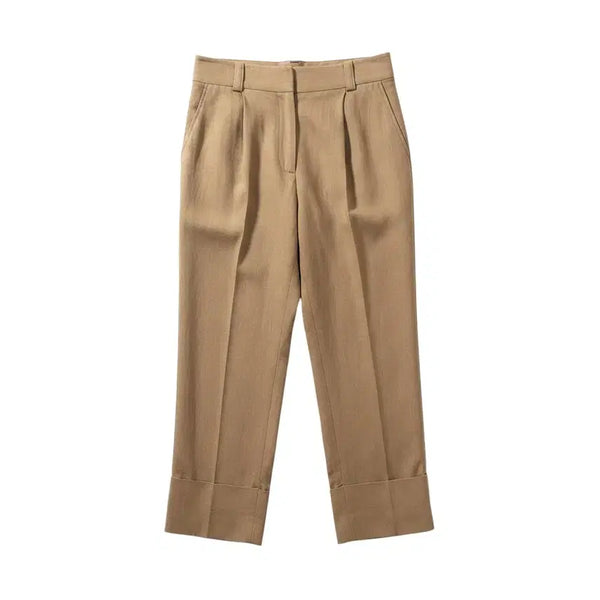 [BUNJANG] Luv Will Linen Pintuck Wide Pants BG / 여성M/ luv will 린넨 핀턱 와이드팬츠BG 5-98
