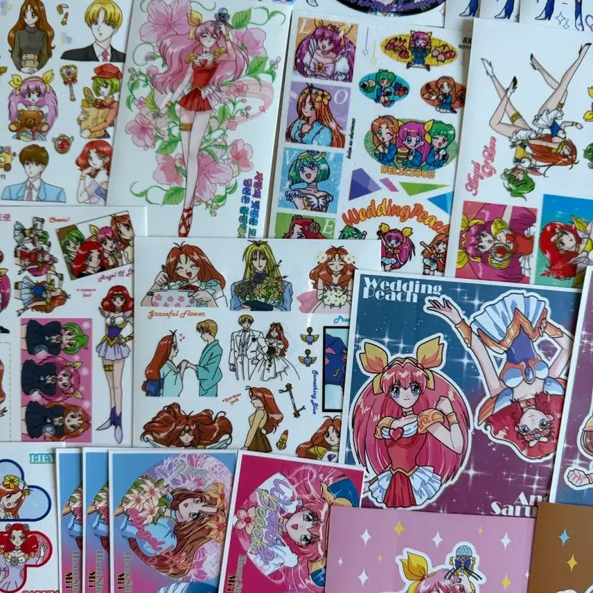 [BUNJANG] Wedding Peach Anime Stickers 30 pcs / 웨딩피치 애니인스 30장 판매