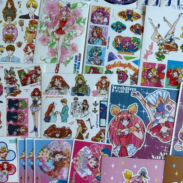 [BUNJANG] Wedding Peach Anime Stickers 30 pcs / 웨딩피치 애니인스 30장 판매