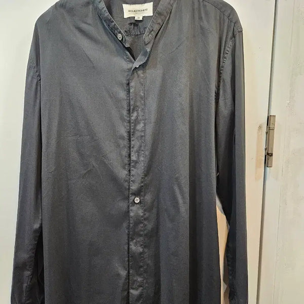 [BUNJANG] Solid Homme Charcoal Banding Shirt / 솔리드옴므 차콜 밴딩 셔츠