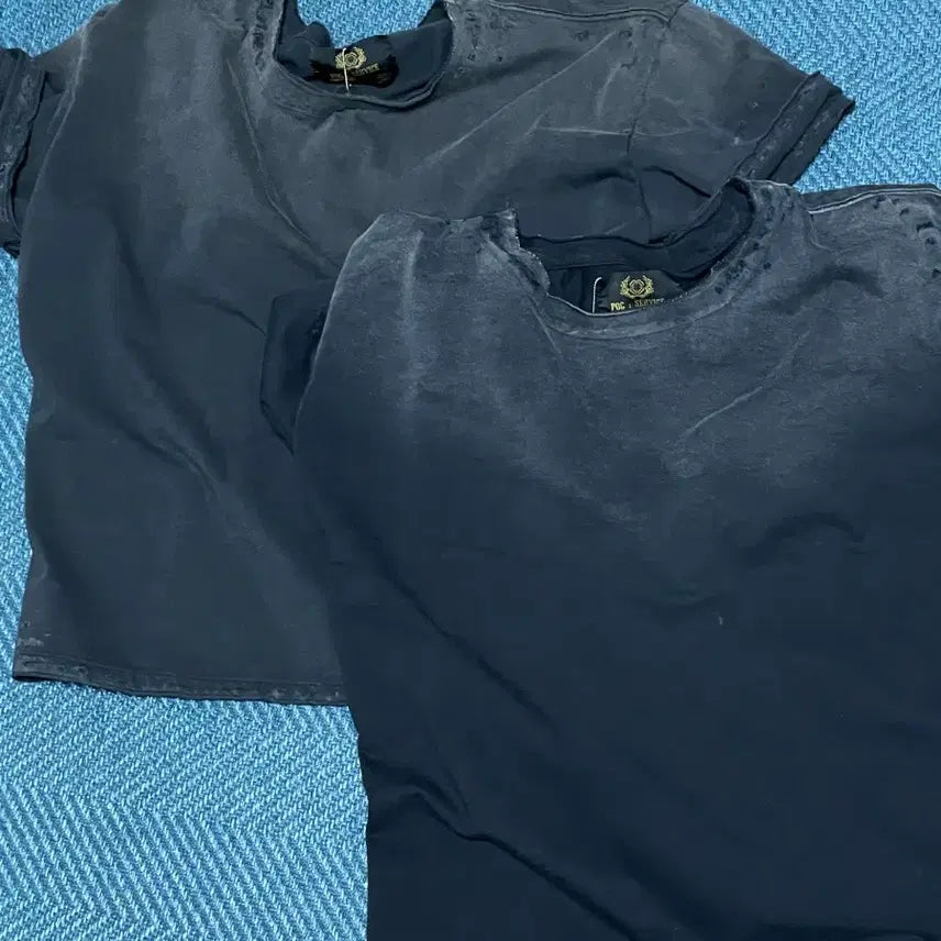 [BUNJANG] FOG SERVICE System Layered Half Sleeve T-Shirt Charcoal / [3] 포그서비스 시스템 레이어드 하프 슬리브 챠콜