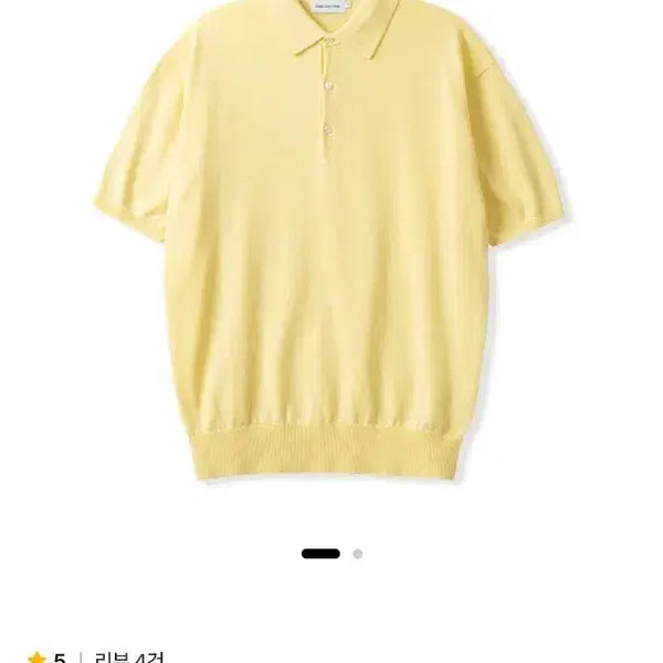 [BUNJANG] Steady By Wear 3-Button Collar Short Sleeve Knit (Lemon) / 스테디에브리웨어 3버튼 칼라 반팔 니트 (레몬)