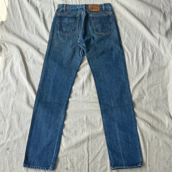 [BUNJANG] Levi's 90s Orange Tab 505 Blue Wash Selvedge Denim Jeans / 리바이스 90s 블루워싱 오렌지탭 노수선 505 33
