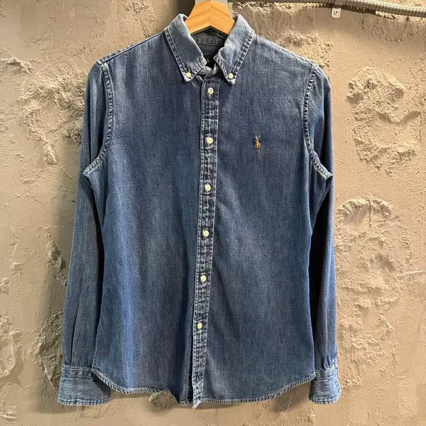 [BUNJANG] Ralph Lauren Custom Fit Medium Wash Denim Shirt / S 랄프로렌RALPH LAUREN 데님 셔츠 중청