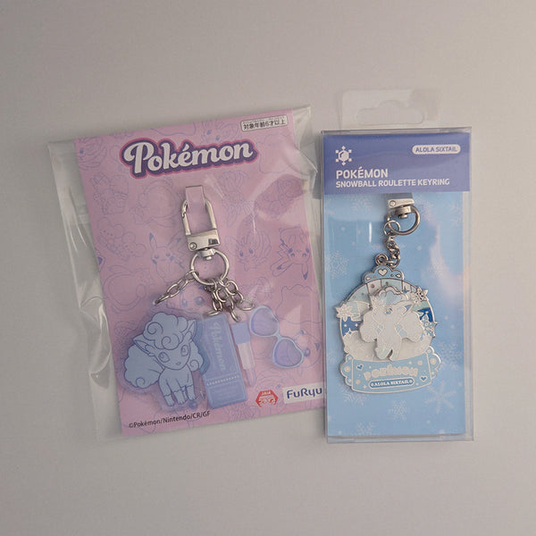 [BUNJANG] Pokemon Alolan Vulpix Keyring 2 Types Set / 포켓몬 알로라 식스테일 키링 2종