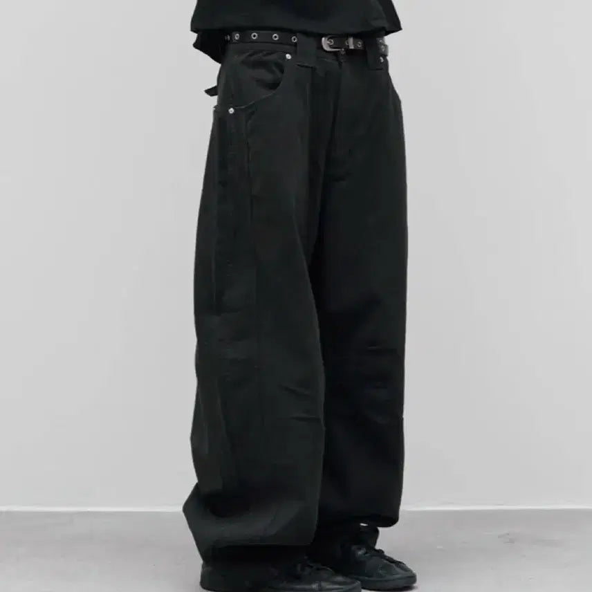 [BUNJANG] 9999 Archive Technical Curved Jeans Black / 9999 아카이브 테크니컬 커브드 진