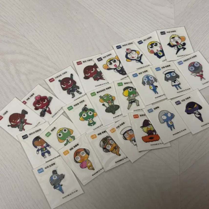 [BUNJANG] Keroro Sticker 23-Piece Bundle Set / 케로로 띠부씰 23종 일괄 판매