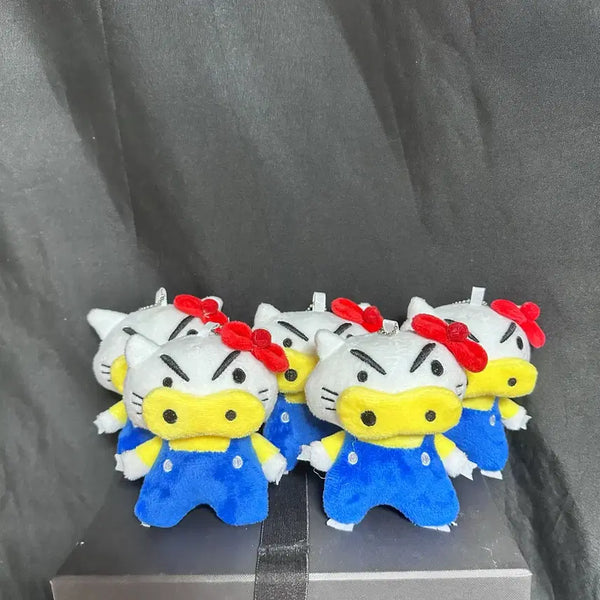 [BUNJANG] Crayon Shin-chan & Hello Kitty Bri-Brimon Collaboration Plush Keychain / 짱구는못말려 부리부리몬 X 헬로키티 인형 키링