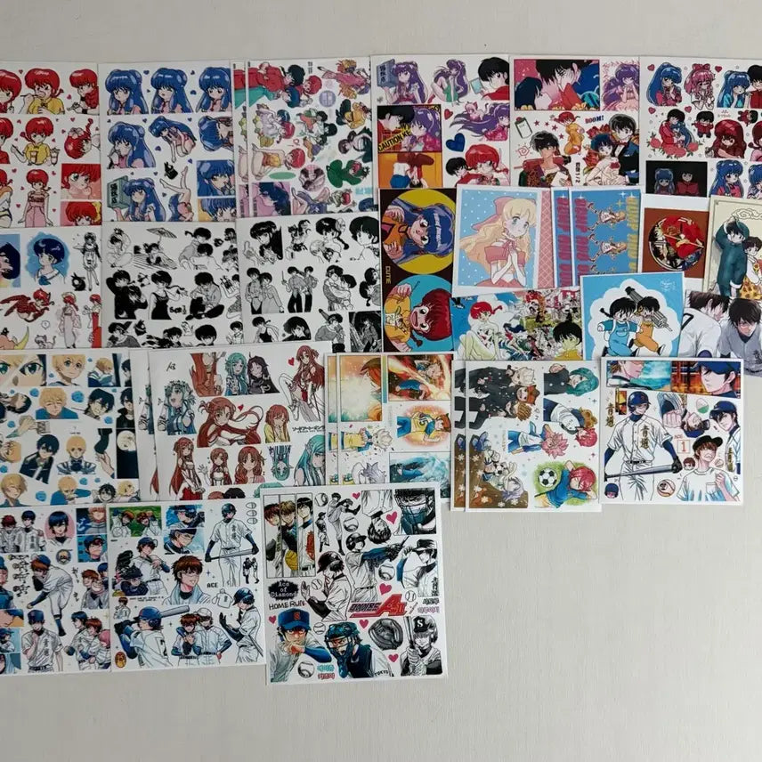 [BUNJANG] Anime Stickers Bundle (Daiya no A, Ranma, Inazuma Eleven, SAO) - 32 pcs / 다이에이 란마 썬더일레븐 소드아트온라인 애니인스 32장 판매