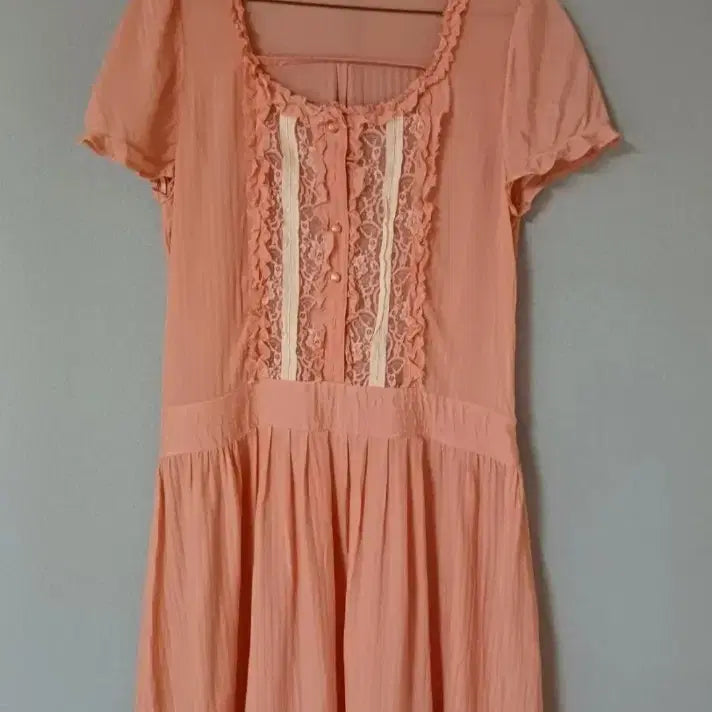 [BUNJANG] Sisley Lovely Frill Lace Midi Dress / 시슬리러블리원피스