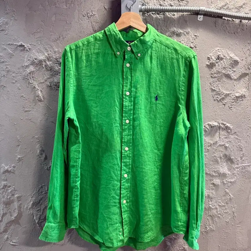 [BUNJANG] Polo Ralph Lauren Boy's Linen Shirt - Green / Boy's XL 폴로 랄프로렌 리넨 셔츠 그린
