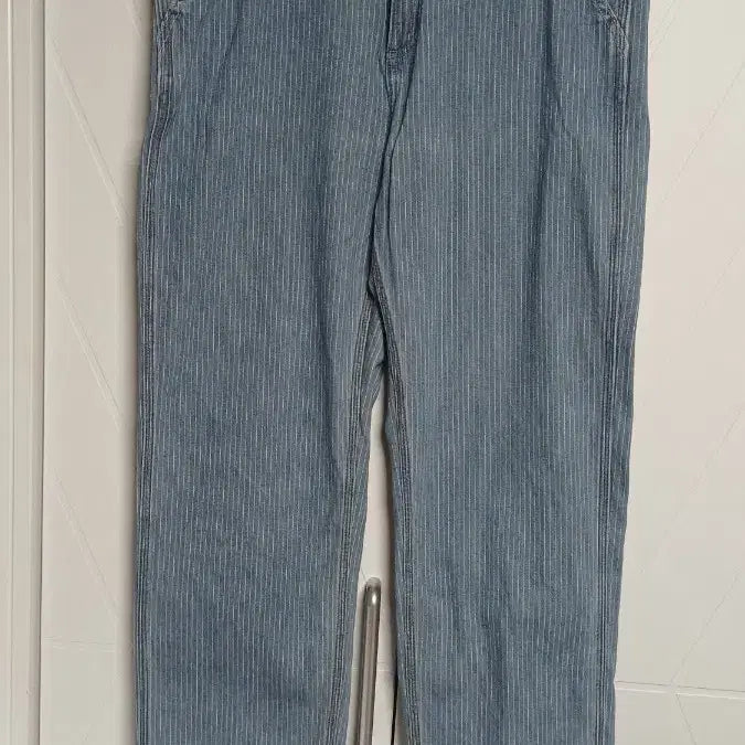 [BUNJANG] JW Anderson x Uniqlo Straight Fit Striped Denim Pants / jw앤더슨 유니클로 앤더슨 바지 스트레이트 피트 데님 진 스트라이프 팬츠 와이드