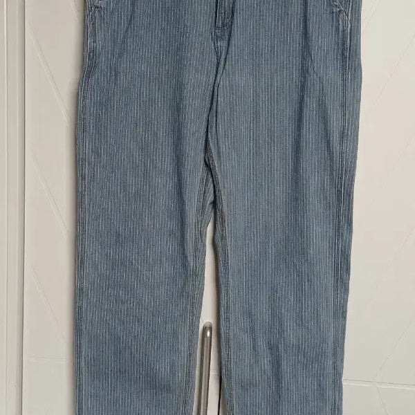 [BUNJANG] JW Anderson x Uniqlo Straight Fit Striped Denim Pants / jw앤더슨 유니클로 앤더슨 바지 스트레이트 피트 데님 진 스트라이프 팬츠 와이드