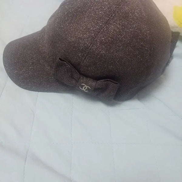 [BUNJANG] Chanel Ribbon Logo Cap Hat (Size M) / 정품)급처상태좋음!샤넬 리본 로고 캡 모자 국내 두점 입고