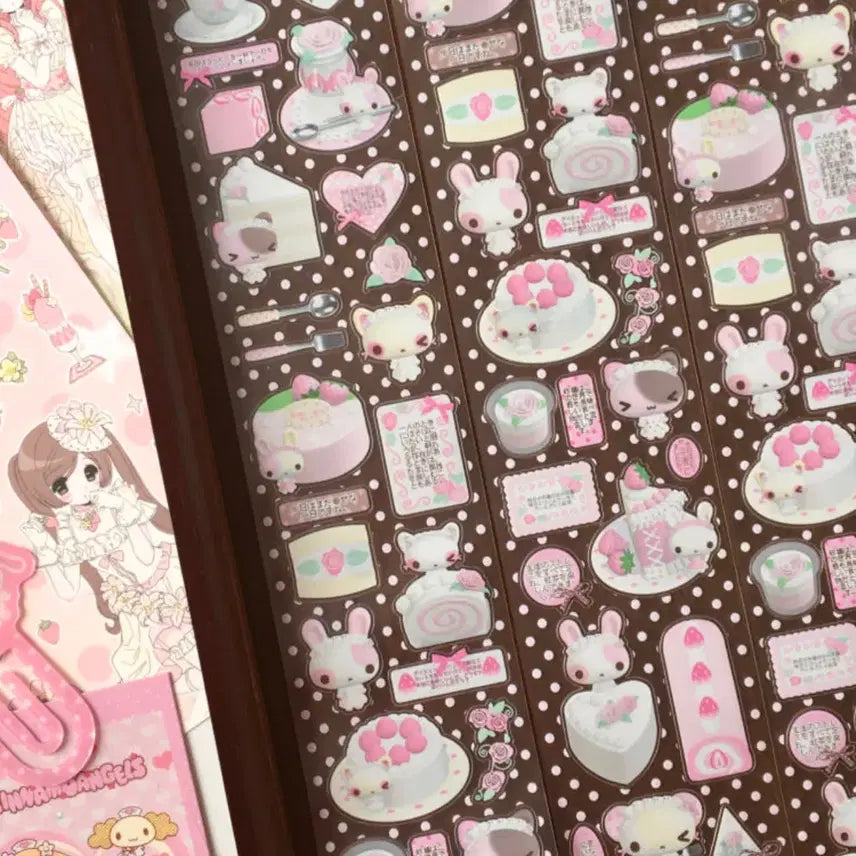 [BUNJANG] Sweet Cat Dessert Time Kiss Cut Sticker / 스윗캣 디저트타임 키스컷