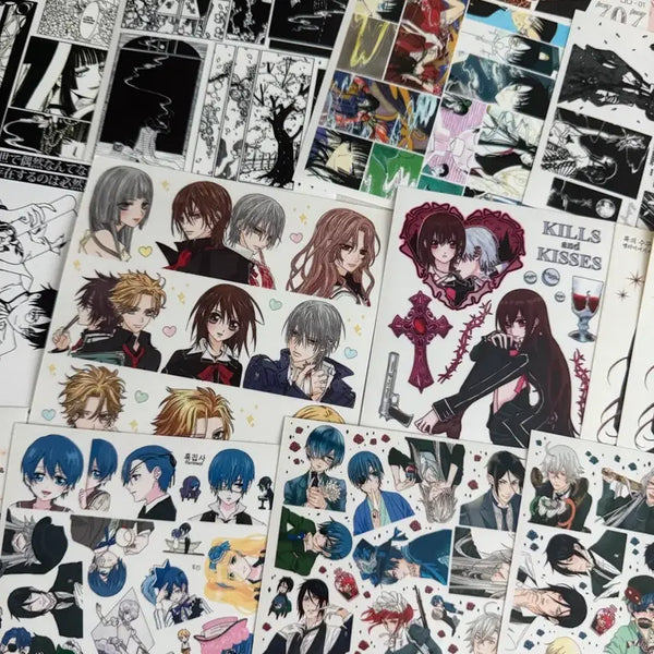 [BUNJANG] Vampire Knight, Nana, Black Butler, xxxHolic Anime Stickers (34 pcs) / 뱀파이어기사 나나 흑집사 xxx홀릭 애니인스 34장 판매