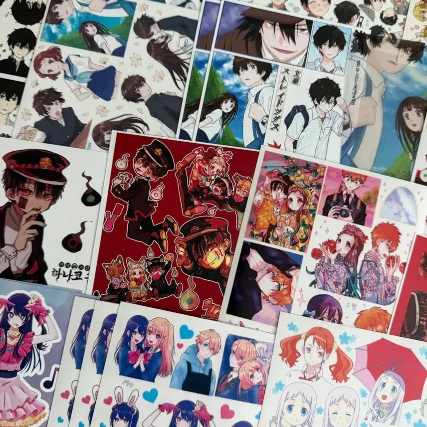 [BUNJANG] Anime Stickers Set - 44 Pieces / 4월은 너의 거짓말 빙과 하나코군 최애의 아이 애니인스 44장 판매