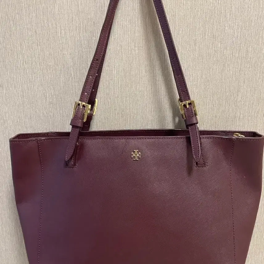 [BUNJANG] Tory Burch Burgundy Leather Tote Bag / 토리버치 버건디 토트백