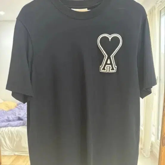 [BUNJANG] AMI Big Heart T-Shirt Black / 아미 빅하트 반팔티