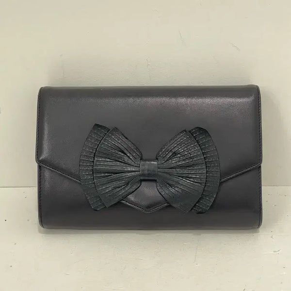 [BUNJANG] Black Ribbon Clutch Bag / 블랙 리본 클러치