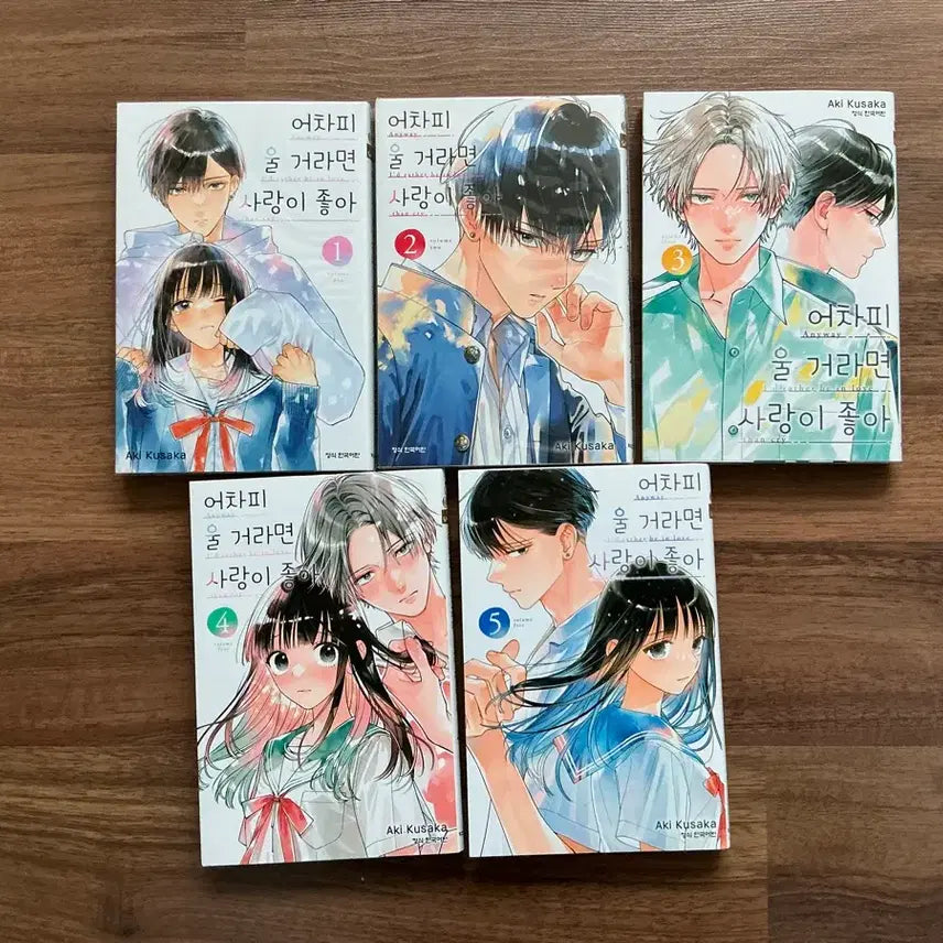 [BUNJANG] If You're Going to Cry Anyway, Love is Good Manga Vol. 1-5 / 어차피 울 거라면 사랑이 좋아 만화책 1-5 판매