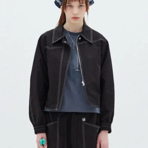 [BUNJANG] Matin Kim Western Detail Stitch Jumper Jacket / 마뗑킴 웨스턴 디테일 스티치 점퍼 자켓 FREE