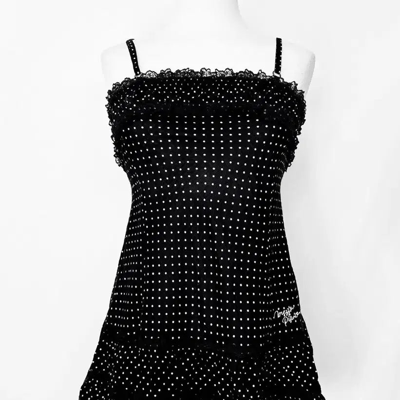 [BUNJANG] Mezzo Piano Dot Pattern Heart Detail Mini Dress / 메조피아노 갸루 코갸루 히메갸루 쿠로갸루 로걀 핀터깔 리즈리사 엑시즈팜 쿠키집 빈티지 원피스